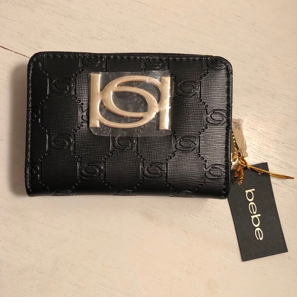 bebe Handbags - ▪️Bebe Nina Emboss Compact Wallet Black